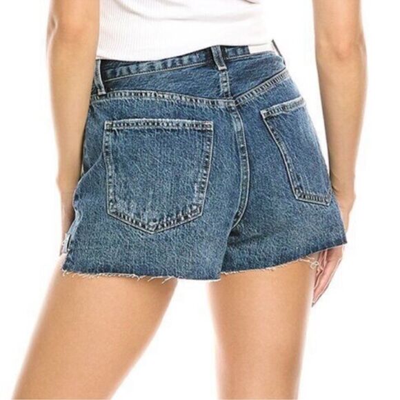 Pistola Kylee Luna Relaxed High Rise Cuffed Distressed Denim Jean Shorts Size 26 - Picture 2 of 7